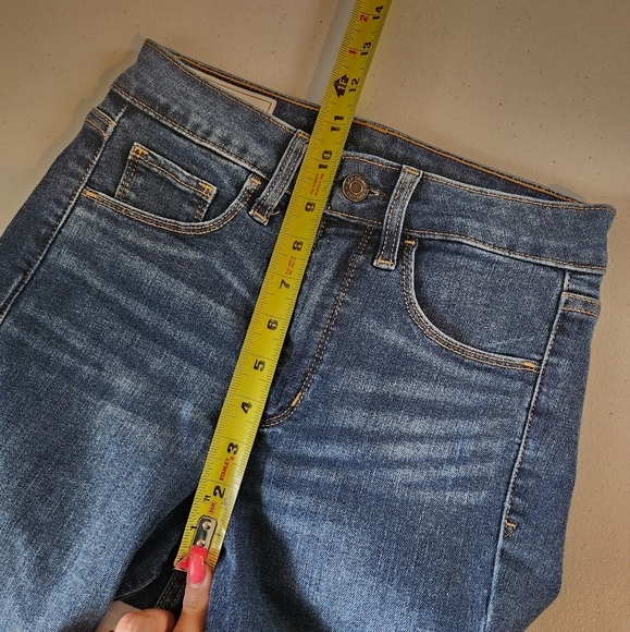 Gap Universal Jegging High Rise Skinny Jeans Dark Wash Stretch Raw Hem Size 25 0 - Picture 9 of 11